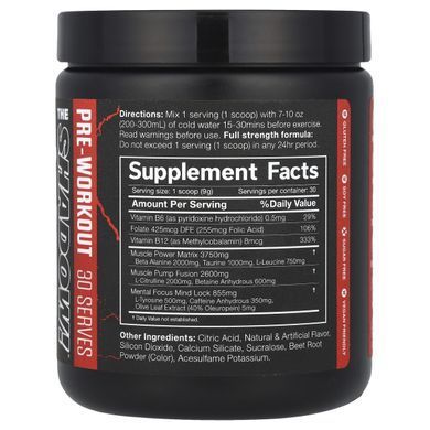 The Shadow, pre-workout supplement, fruit punch, JNX Sports, 270 g