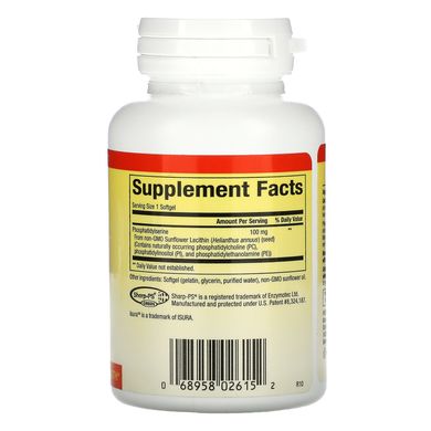 Natural Factors, PS, фосфатидилсерин, 100 мг, 30 м'яких таблеток
