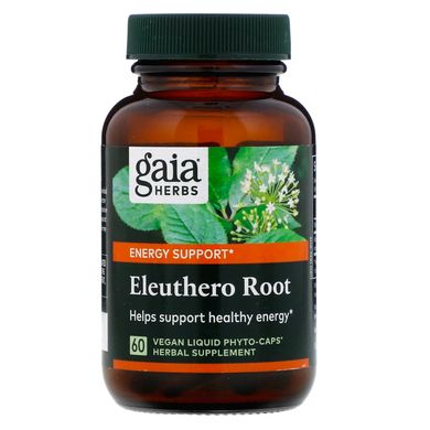 Здоров'я день за днем, Елеутерокок, Gaia Herbs, 60 вегетаріанських фіто-капсул