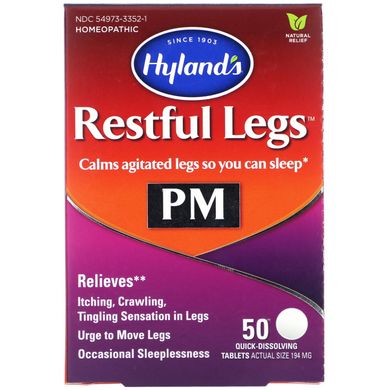 Hyland's Naturals, Restful Legs PM, 50 Quick-Dissolving Tablets