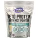 Кето-протеїн з порошком MCT ванільний крем Now Foods (Sports Keto Protein with MCT Powder Vanilla Cream) 454 г фото