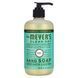 Liquid hand soap with basil scent, Mrs. Meyers Clean Day, 12.5 fluid ounces (370 ml)