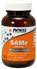 SAMe S-Аденозилметіонін Now Foods (SAM-e) 200 мг 30 таблеток