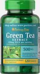 Стандартизований екстракт зеленого чаю, Green Tea Standardized Extract, Puritan's Pride, 500 мг, 120 капсул