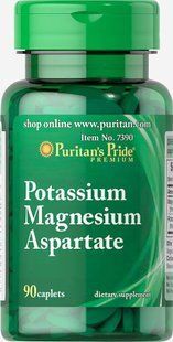 Калий Магний Аспартат, Potassium Magnesium Aspartate, Puritan's Pride, 90 таблеток купить в Киеве и Украине