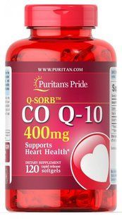 Коэнзим Q-10 Q-SORB &trade;, Q-Sorb&trade; CO Q-10, Puritan's Pride, 400 мгг, 120 капсул купить в Киеве и Украине