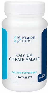 Кальцій цитрат-малат Klaire Labs (Calcium Citrate-Malate) 120 таблеток