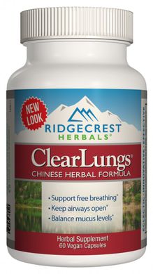 Комплекс для підтримки легких RidgeCrest Herbals (Clear Lungs) 60 капсул