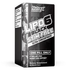 Добавка для схуднення Nutrex (Lipo-6 Black UC Stim-Free) 60 капсул