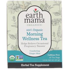 Чай для вагітних імбир і м'ята ранковий органік Earth Mama (Wellness Tea Angel Baby) 16 пак 37 г