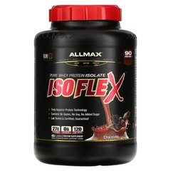 Isoflex, 100% ультрачистому ізолят сироваткового білка (фільтрація зарядженими іонними частками), шоколад, ALLMAX Nutrition, 2,27 кг