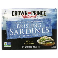 Шпроты в родниковой воде Crown Prince Natural (Brisling Sardines in Spring water) 106 г купить в Киеве и Украине