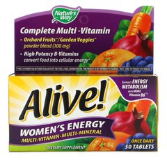 Alive! Женская Энергия, Мультивитамины - Мультиминералы, Nature's Way, 50 таблеток купить в Киеве и Украине