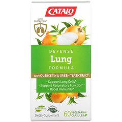 Catalo Naturals, Формула захисту легень з кверцетином та екстрактом зеленого чаю, 60 вегетаріанських капсул