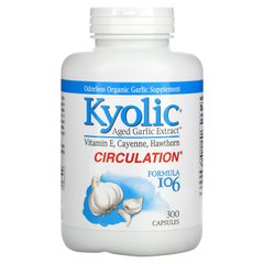 Екстракт часнику Покращення кровообігу формула 106 Kyolic (Garlic Circulation) 300 капсул