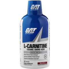 Рідкий L-Карнітин GAT (L-Carnitine) 1500 мг 473 мл з ягідним смаком