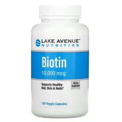 Биотин, Biotin, Lake Avenue Nutrition, 10000 мкг, 120 вегетарианских капсул купить в Киеве и Украине