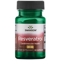 Ресвератрол, Resveratrol 100, Swanson, 100 мг, 30 капсул