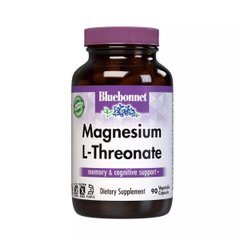 Магній треонат Bluebonnet Nutrition (Magnesium L-Threonate) 90 вегетаріанських капсул