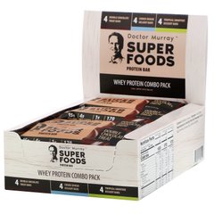 Протеиновые батончики Superfoods, комбинированный набор сывороточного протеина, Dr. Murray's, 12 батончиков, 2,05 унции (58 г) каждый купить в Киеве и Украине