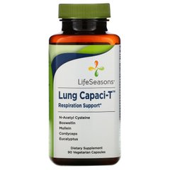 Підтримка дихання, Lung Capaci-T, LifeSeasons, 90 вегетаріанських капсул
