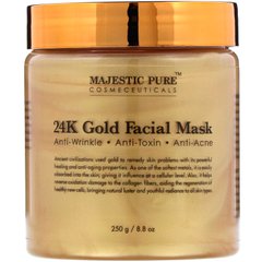 Золота маска для обличчя 24K, Majestic Pure, 8,8 унції (250 г)