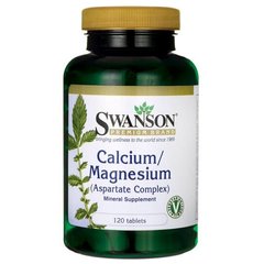 Кальцій / Магній (аспартатного Комплекс), Calcium / Magnesium (Aspartate Complex), Swanson, 120 таблеток