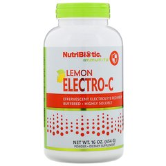 Буферизований вітамін С електролітний смак лимона NutriBiotic (Buffered Electro-C) 454 г