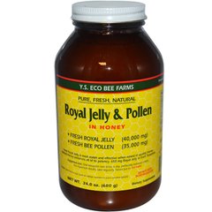 Маточное молочко и пыльца в меде Y.S. Eco Bee Farms (Royal jelly and Pollen in Honey) 680 г купить в Киеве и Украине