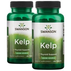 Джерело йоду, Kelp Iodine Source, Swanson, 225 мкг 500 таблеток