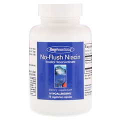 Ніацин інозитол гексанікотінат Allergy Research Group (Niacin) 75 вегетаріанських капсул