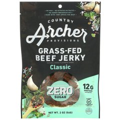 Country Archer Jerky, Вяленое мясо из травяного откорма, классическое, 2 унции (56 г) купить в Киеве и Украине