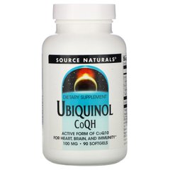 Убихинол CoQH Source Naturals (Ubiquinol CoQH) 100 мг 90 капсул купить в Киеве и Украине
