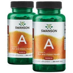 Вітамін А, Vitamin A, Swanson, 10000 МЕ, 500 капсул
