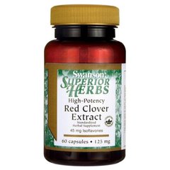 Червоний Клевер, High-Potency Red Clover Extract, Swanson, 125 мг, 60 капсул