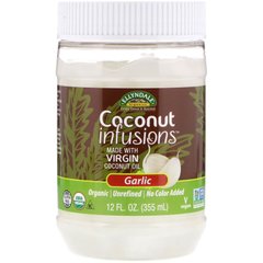 Кокосовое масло чесночный вкус Now Foods (Coconut Infusions) 355 мл купить в Киеве и Украине