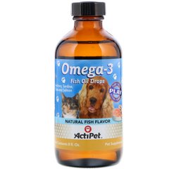 Омега-3 для питомцев Actipet (Omega-3 Dogs and Cats) 673 мг 236 мл купить в Киеве и Украине