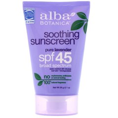 Успокаивающий солнцезащитный крем SPF 45 Alba Botanica (Soothing Sunscreen) 113 г купить в Киеве и Украине