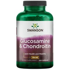 Глюкозамін хондроїтин, Glucosamine,Chondroitin, Swanson, 200 капсул