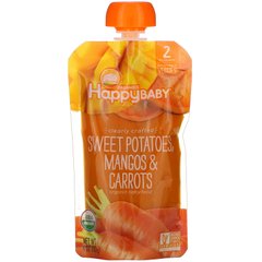Детское пюре из сладкого картофеля манго и морковки 2 этап органик 6+ мес. Happy Family Organics (Baby Food) 113 г купить в Киеве и Украине