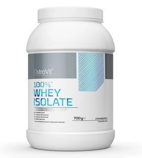 Сывороточный изолят протеина OstroVit (100% Whey Isolate) 700 г клубника купить в Киеве и Украине