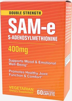 Дієтична добавка SAM-е, SAM-e, Puritan's Pride, 400 мг, 60 таблеток