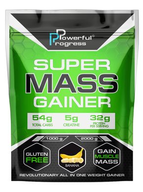Гейнер смак банан Powerful Progress (Super Mass Gainer) 1 кг
