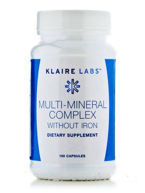 Мультимінерали комплекс без заліза Klaire Labs (Multi-Mineral Complex w/o Iron) 100 капсул
