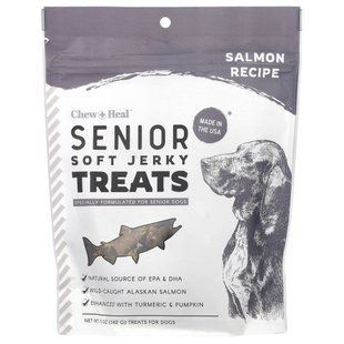 Chew + Heal, Senior Soft Jerky Treats, For Dogs, Salmon, 5 oz (142 g) купить в Киеве и Украине