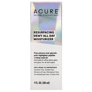 Відновлювальний зволожувач на весь день, Resurfacing Dewy All Day Moisturizer, Acure, 30 мл