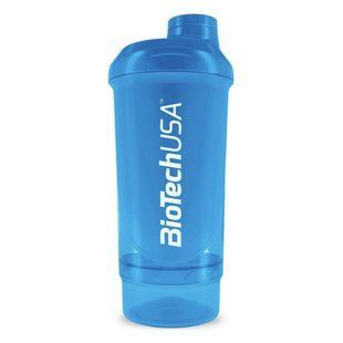 BioTech, Shaker Wave + 2 in 1, 500 ml, Schocking Blue купить в Киеве и Украине