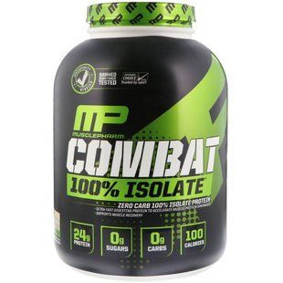 Ізолят Combat, 100%, ваніль, MusclePharm, 2,3 кг