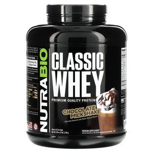 Classic Whey Protein, Chocolate Milkshake, NutraBio Labs, 5 Pounds (2268 g)