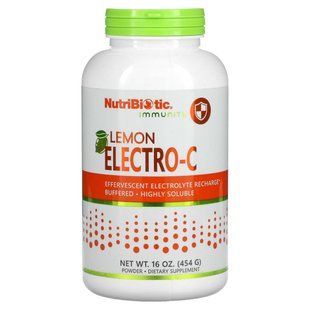 Буферизований вітамін С електролітний смак лимона NutriBiotic (Buffered Electro-C) 454 г